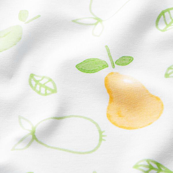 GOTS Katoenjersey Aquarel peren | Tula – wit, image number 2