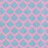 Gecoate katoen abstracte vakken – roze/aquablauw,  thumbnail number 1