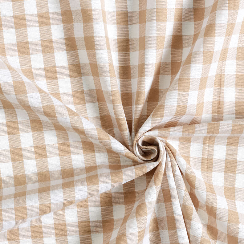Katoenen stof Vichy ruit 1 cm – anemoon/wit,  image number 3