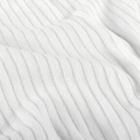 Superzachte ribgebreid effen &ndash; wit | Stofrestant 80cm, 