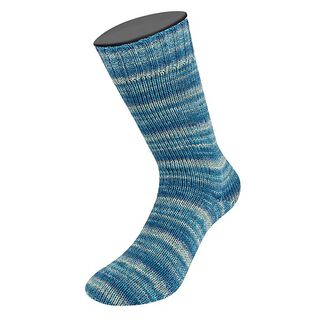LANDLUST Sockenwolle „Bunte Ringel“, 100g | Lana Grossa – blauw, 