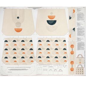 Tassen Panel Canvas Scandinavische kleurenvellen – natuur/currygeel, 