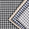Katoenen stof Vichy ruit 1 cm – parelgrijs/wit,  thumbnail number 5
