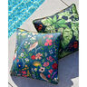 Outdoorstof Canvas canvas vogels en bloemen – staalblauw,  thumbnail number 6