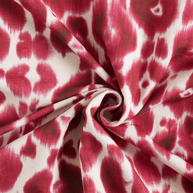 GOTS French Terry Batik luipaardpatroon | TCC x LOOKS by Wolfgang Joop – bessen/creme,  image number 5