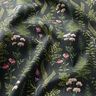 Outdoorstof Canvas Bladeren en bloesems – donkergroen/pastelviolet,  thumbnail number 2