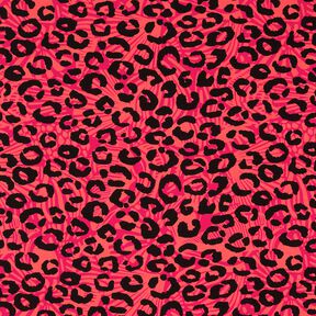 French Terry sommersweat Leeuw en bloemen – pink/oranje, 