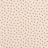 Decostof Half panama verspreide miniharten – natuur/rood,  thumbnail number 1