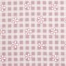 Katoenjersey Ruiten en bloemen &ndash; wit/roze,  thumbnail number 1