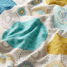 Decostof half panama Cirkels – blauw,  thumbnail number 2