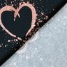 Katoenjersey Goudgespikkelde harten | Glitzerpüppi – zwart blauw/donker oudroze,  thumbnail number 4