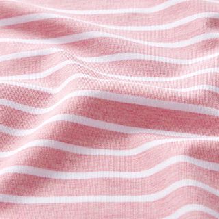GOTS katoenjersey strip | Albstoffe – roze/wit, 