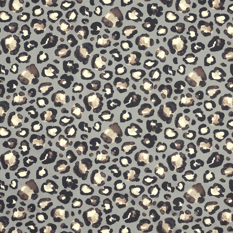 Decostof Canvas Luipaardvlekken – olifantgrijs/zwart, image number 1