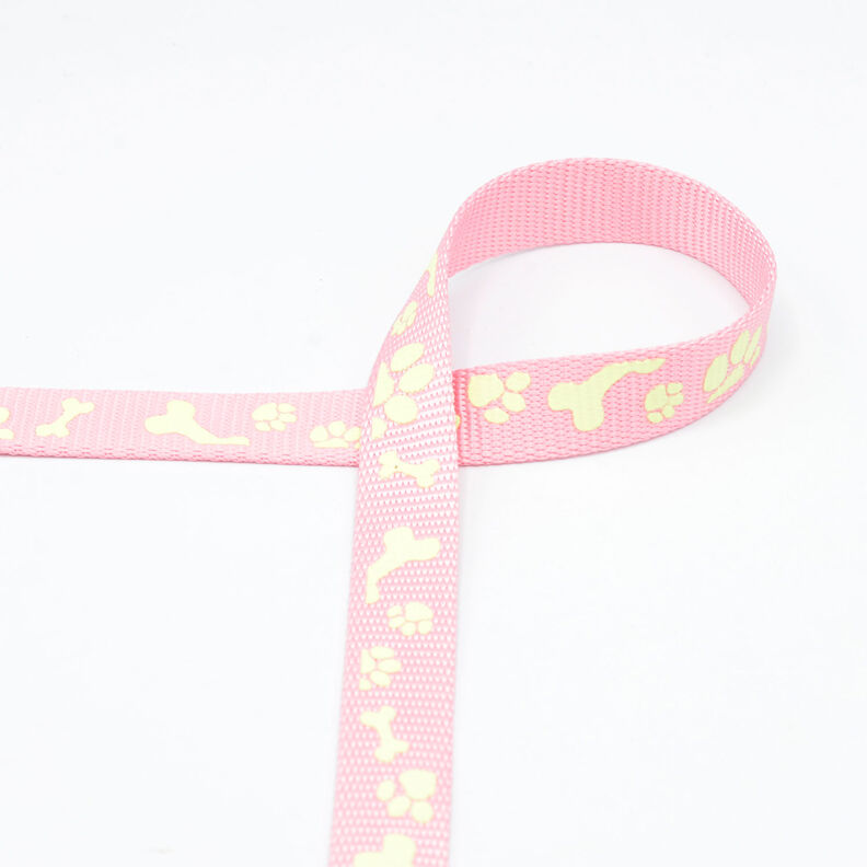 Reflecterende geweven tape Hondenriem [20 mm]  – roze,  image number 2