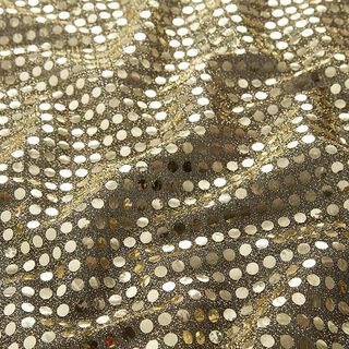 Paillettenstof grote stippen – goud, 
