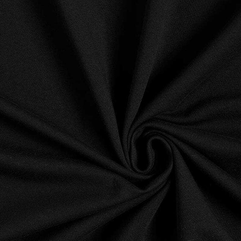 Licht katoenen sweatstof effen – zwart,  image number 1