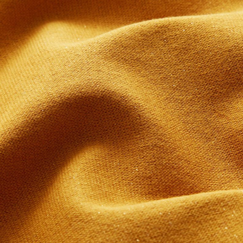 Boordstof met glitter rondgebreid – currygeel/goud metallic, image number 2