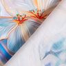 Viscosestof Bloemen en golven digitale print – perzik/lila,  thumbnail number 4