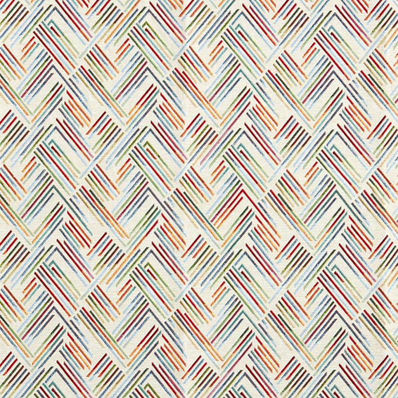 Decostof Gobelin Zigzag lijn – lichtbeige/blauw,  image number 1