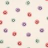 Katoenflanel Smileys | Poppy Fabrics – ivoor/oudroze,  thumbnail number 1