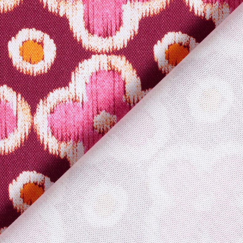 Decostof Canvas Borduurwerklook – bordeauxrood/pink, image number 4