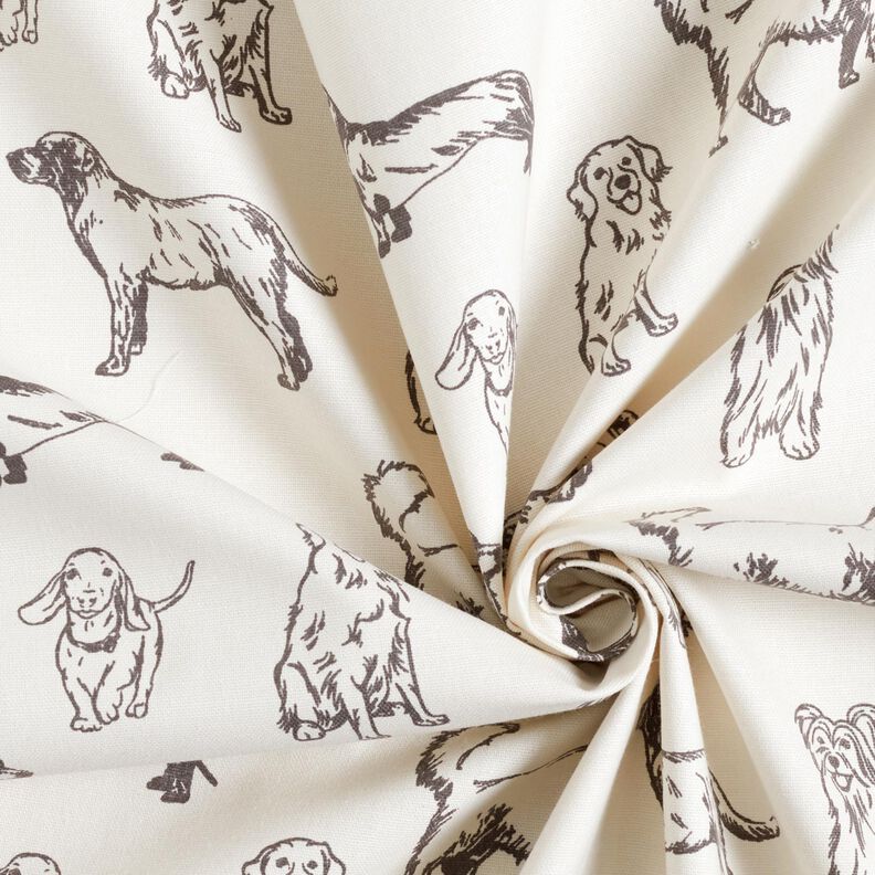 Decostof Canvas Honden – creme/grijs,  image number 3