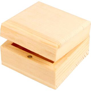 Sieradendoos van hout [6x6x3,5cm], 