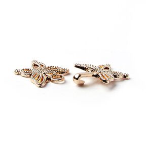 Metalen slotje vlinder [40 mm] -goud metalen, 