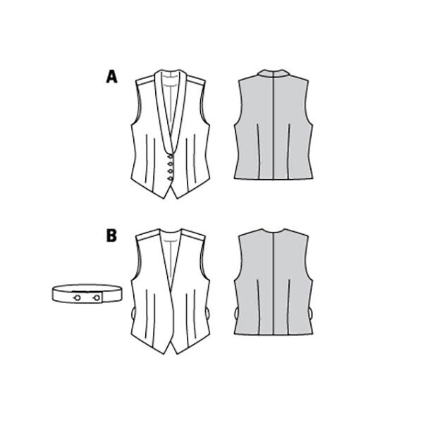 Vest, Burda 6172 | 34-44, image number 8