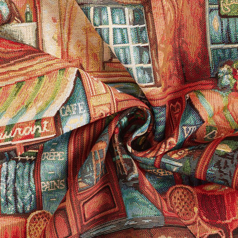 Decopaneel Gobelin Franse bistro – blauw/terracotta, image number 3