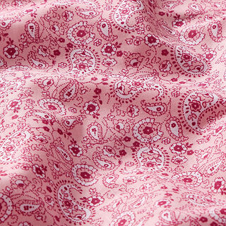 Katoenen stof cretonne Paisley – roze, 
