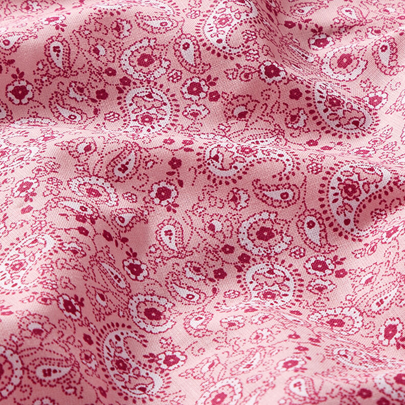 Katoenen stof cretonne Paisley – roze,  image number 2