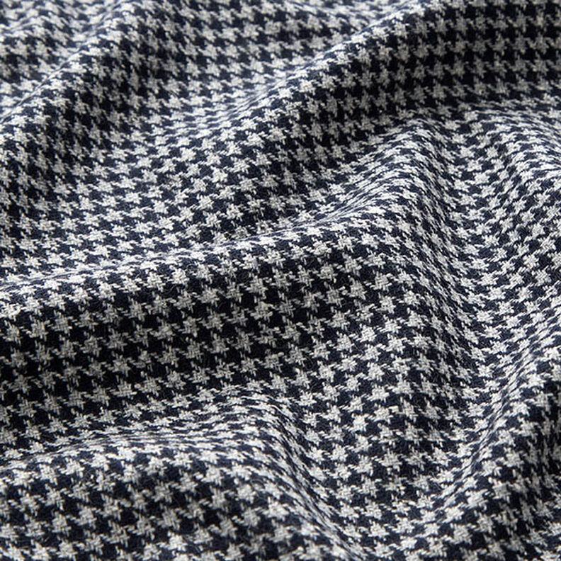 Mantelstof pepita geruit – marineblauw,  image number 2