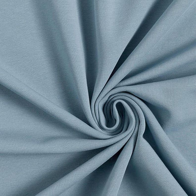 Licht katoenen sweatstof effen – duifblauw, image number 1