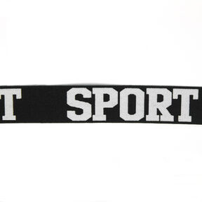 Elastiek sport – zwart/wit, 