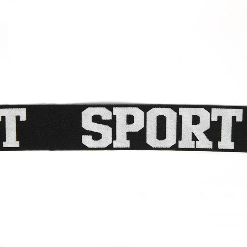Elastiek sport – zwart/wit,  image number 1