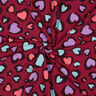 Sweatshirt geruwd kleurrijke harten | Poppy Fabrics – framboos,  thumbnail number 3