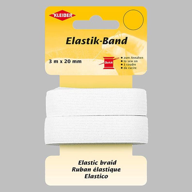 Elastische band [3 m] – wit | Kleiber,  image number 1