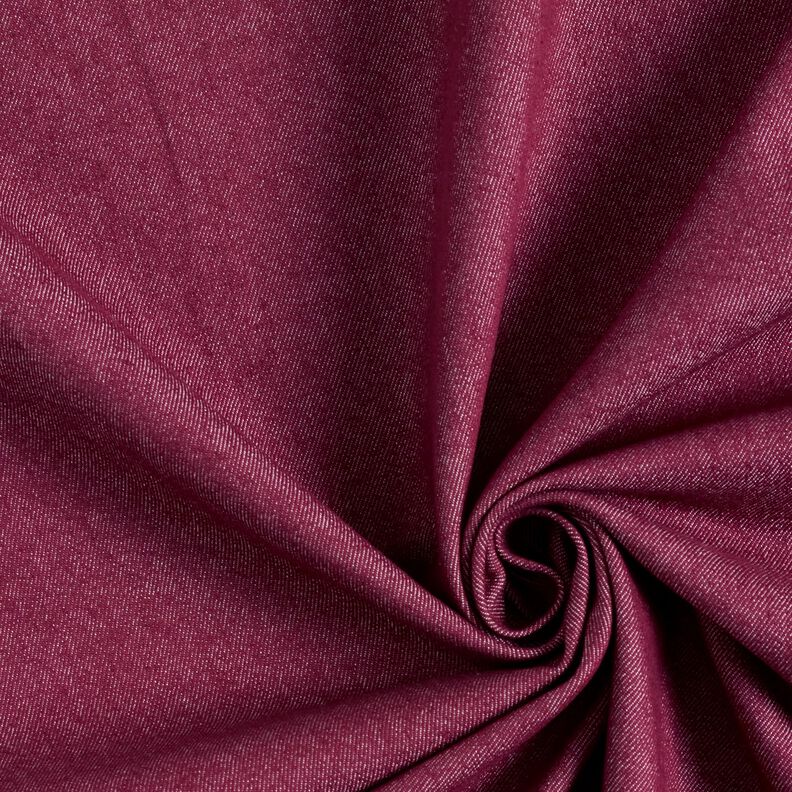 Stretch denim katoenmix medium – bordeauxrood,  image number 1