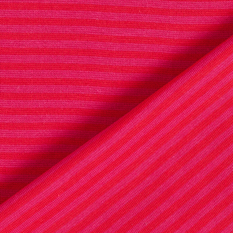Boordstof Rondgebreide strepen – vuurrood/intens roze, image number 4