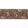 Elastiek paisley [ 3,5 cm ] – marineblauw/groen,  thumbnail number 1