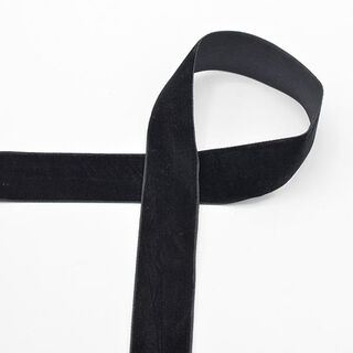 Fluweelband Effen [25 mm] – zwart, 