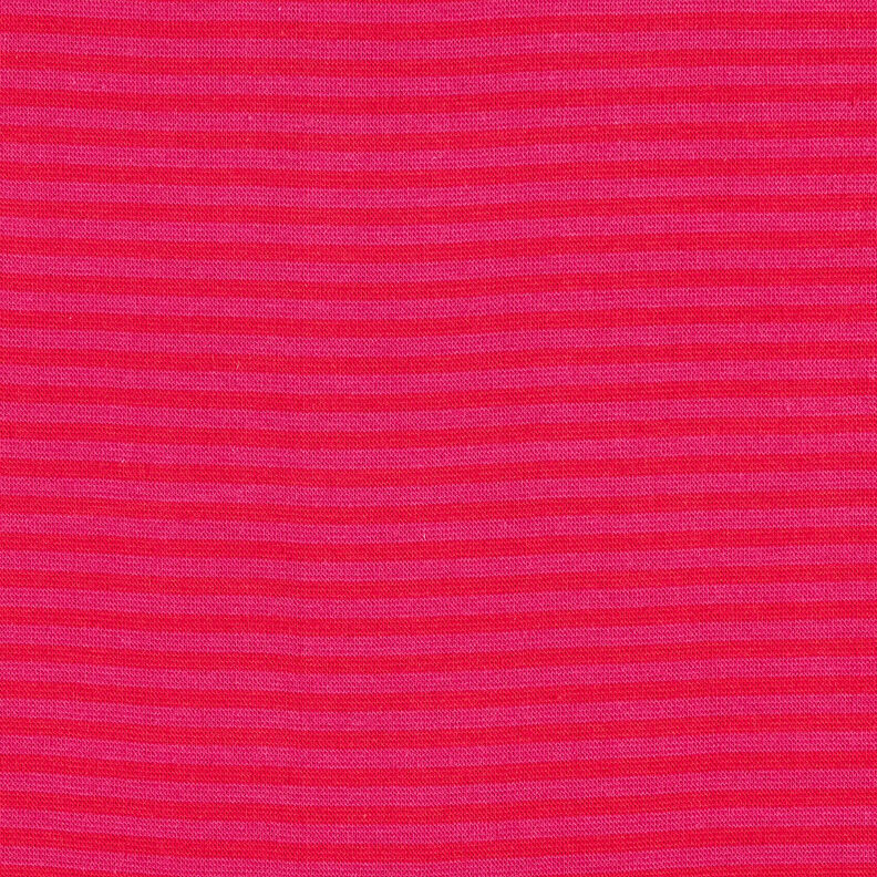 Boordstof Rondgebreide strepen – vuurrood/intens roze, image number 1