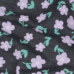 Sweatshirt Bloemen | by Poppy – anthraciet/lila, 