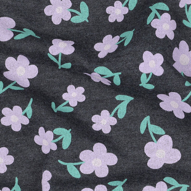 Sweatshirt Bloemen | by Poppy – anthraciet/lila,  image number 2