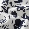 Viscose-linnen-mix Abstracte bloemen – wit/nachtblauw,  thumbnail number 2