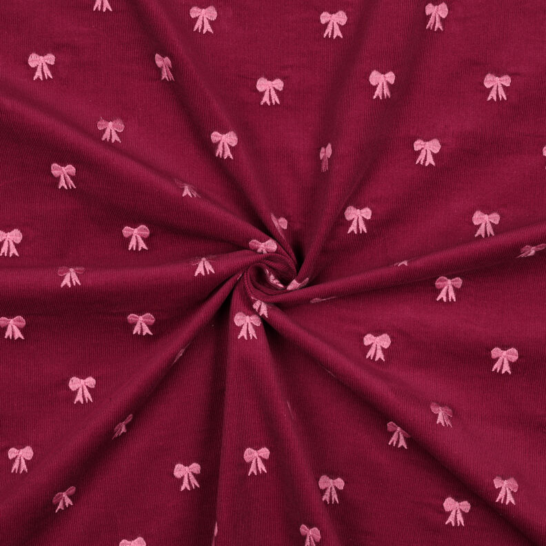 Babyrib geborduurde strikken | Poppy Fabrics – karmijnrood,  image number 3
