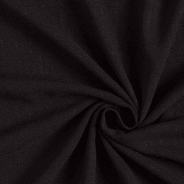 Viscose-linnen-stof – zwart,  image number 1