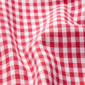 Katoenen stof Vichy ruit 0,5 cm – rood/wit, 
