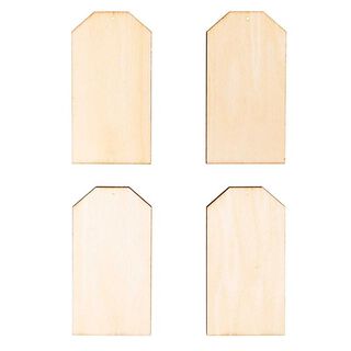 Houten decoratie hanger bord Set[ 7-10  x 5-9 cm ] | Rico Design – natuur, 